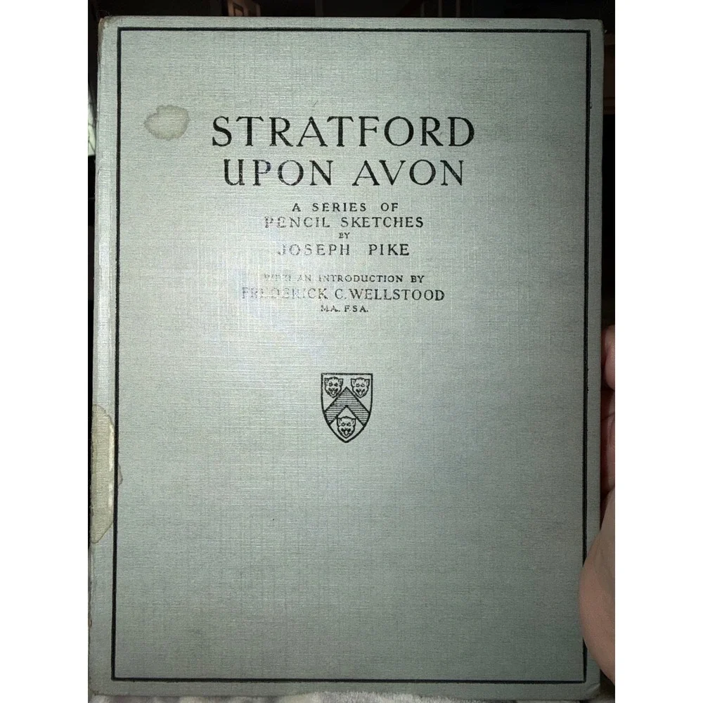 A & C Black Stratford Upon Avon Book Joseph Pike 1929 Blue Pencil Sketches‎ Art